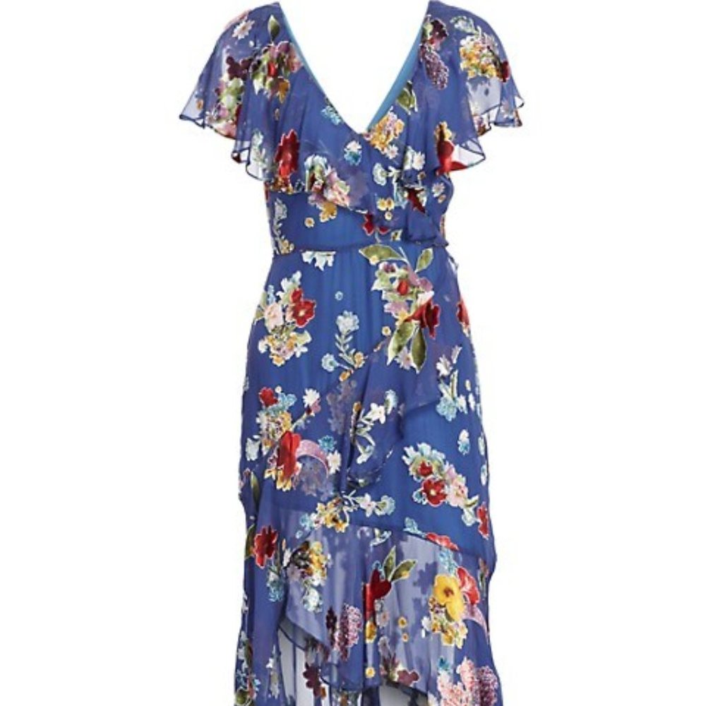 Electra Asymmetric Floral Dress - Picture 6 of 6